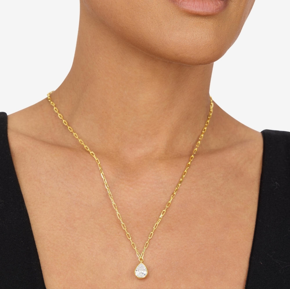 Melinda Maria Drop Of Perfection Teardrop Necklace Gold | New ✨️FIRM - Picture 2 of 2